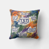 Passover Seder Plate Leaning Pillow for Seder クッション (裏面)