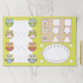 Passover Tearawayランチョンマットパッド/「Owlsアクティビティ」 ペーパーパッド (インサイチュ)