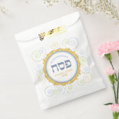 Passover White Jerusalem Swirlヘブライ語w Name フェイバーバッグ (封をした状態)