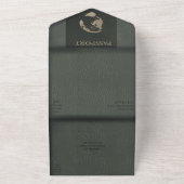 Passportスタイルすべて1つの結婚式招待状 オールインワン招待状 (外側)