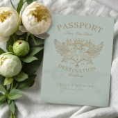 Passportスタイル日付の保存先の結婚式 案内状