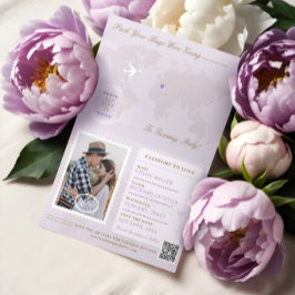 Passportスタイル日付の保存先の結婚式 案内状