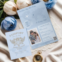 Passportスタイル日付の保存先の結婚式 案内状