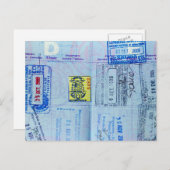 Passportスタンプのクローズアップ ポストカード (正面/裏面)