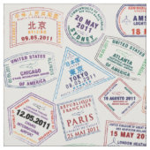 Passportスタンプパターンプリント ファブリック (見本)