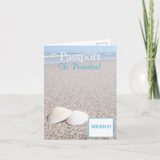 Passport招待状カード|5.6インチx 4 招待状 (正面)