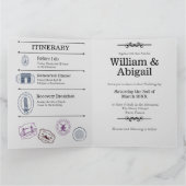 Passport結婚式招待状のカスタマイズ サンキューカード (内部)