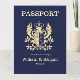 Passport結婚式招待状のカスタマイズ サンキューカード