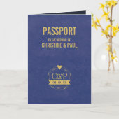 Passport結婚式招待状セット カード (黄色い花)