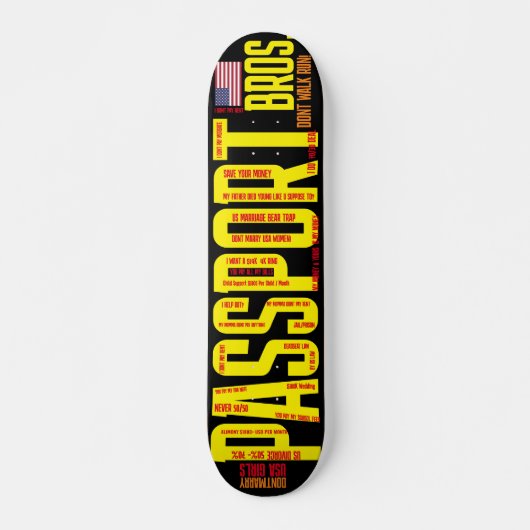 PASSPORT BROSZ. 7 3/4" スケートボードデッキ (正面)