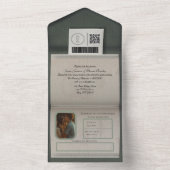 Passport Compass Allを1つの結婚式招待状 オールインワン招待状 (内側)