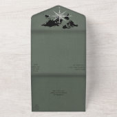 Passport Compass Allを1つの結婚式招待状 オールインワン招待状 (外側)