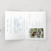 Passport Destination Blue金ゴールド結婚式招待状 箔シーズンカード (内側レイダウン)