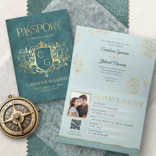 Passport Destination Wedding Invitation 招待状