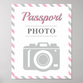 Passport Photo Booth Airplane Travel Party Theme ポスター