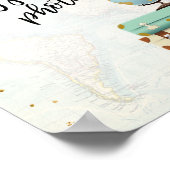 Passport Photos Table sign Travel Shower Adventure ポスター (角)