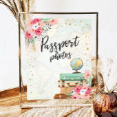 Passport Photos Table sign Travel Shower Adventure ポスター
