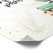 Passport Photos Table sign Travel Shower Adventure ポスター (角)