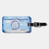 Passport to Adventureカスタムアクリル荷物タグ ラゲッジタグ (正面横)