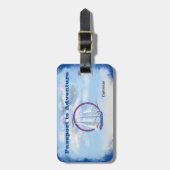 Passport to Adventureカスタムアクリル荷物タグ ラゲッジタグ (正面縦)