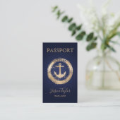 Passport Travel Agent World Map Boarding Pass 名刺 (スタンド正面)