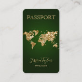 Passport Travel Make Up World Map搭乗券 名刺 (正面)