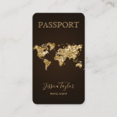 Passport Travel Make Up World Map搭乗券 名刺 (正面)