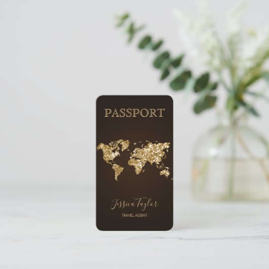 Passport Travel Make Up World Map搭乗券 名刺 (スタンド正面)
