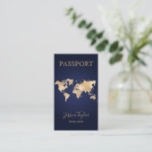 Passport Travel Make Up World Map搭乗券 名刺 (スタンド正面)
