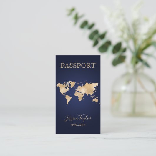 Passport Travel Make Up World Map搭乗券 名刺 (スタンド正面)