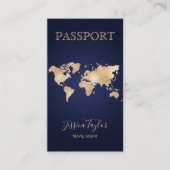 Passport Travel Make Up World Map搭乗券 名刺 (正面)