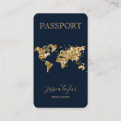 Passport Travel Make Up World Map搭乗券 名刺 (正面)