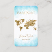 Passport Travel Make Up World Map搭乗券 名刺 (正面)