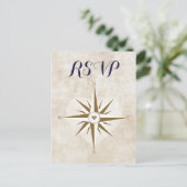 Passport Travel RSVPポストカード宛先ウェディング インビテーションポストカード (スタンド正面)