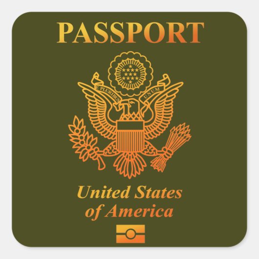 PASSPORT(USA) スクエアシール (正面)