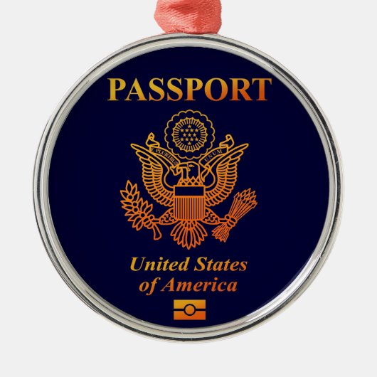 PASSPORT(USA) メタルオーナメント (正面)
