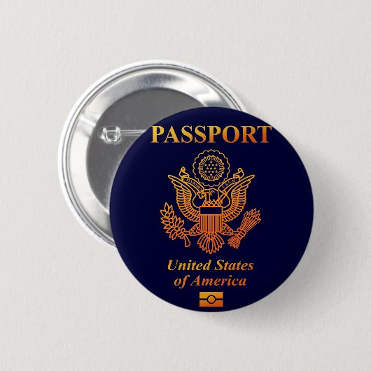PASSPORT(USA) 缶バッジ (正面&裏面)
