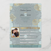 Passport Wedding Foil Invitation 箔招待状 (裏面)