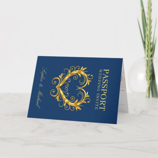 Passport Wedding Invitation-Destination Weddings 案内状 (正面)