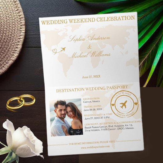 Passport Wedding Invitation-Destination Weddings 案内状