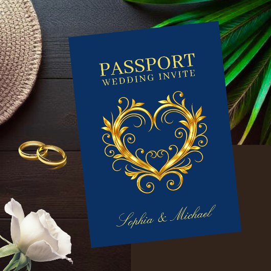 Passport Wedding Invitation-Destination Weddings 案内状