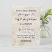 Passport Wedding Invite – 目的地の旅行テーマ 招待状 (スタンド正面)