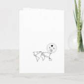 Passport World Mapミニマルモダンリスト目的地 招待状 (裏面)