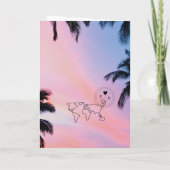 Passport World Mapミニマルモダンリスト目的地 招待状 (裏面)