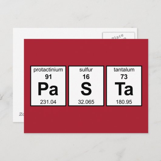 PaSTa 周期表 ポストカード (正面/裏面)