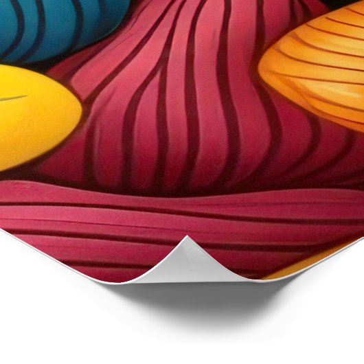 Pasta art background  LARGE ポスター (角)