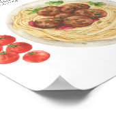 Pasta Baby shower How big is Mommy's belly ポスター (角)