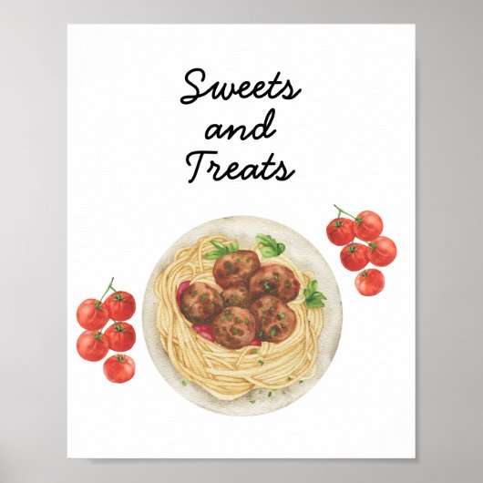 Pasta Baby shower Sweets & Treats ポスター (正面)