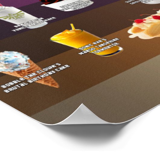 Pasta City Ice Cream Poster/Menu ポスター (角)