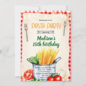 Pasta Class Party Invitation 招待状 (正面)